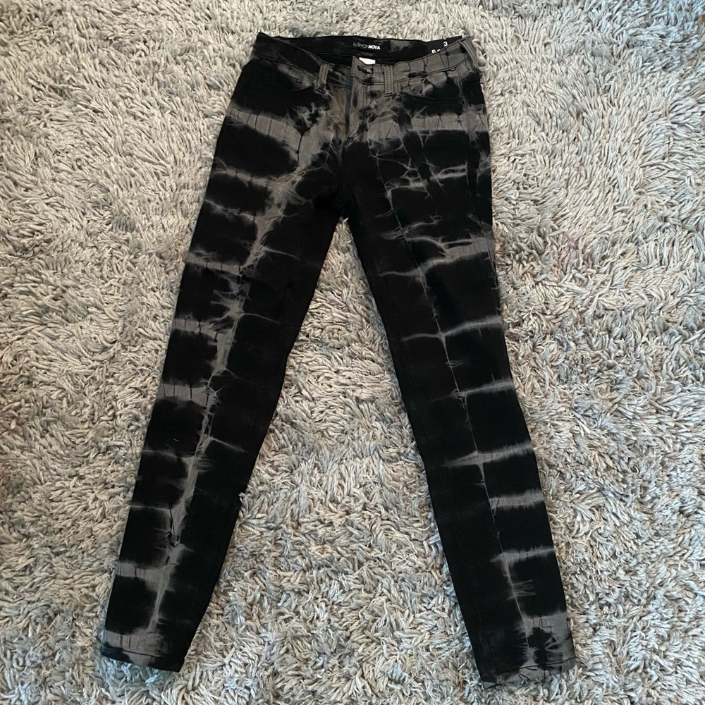 Fashion Nova Tie Dye Ankle Jeans